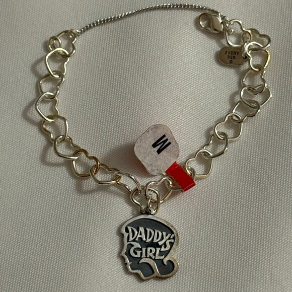 James Avery Charm Bracelet & "Daddy's Girl" Charm Charm 925 SS NEW - Picture 2 of 3